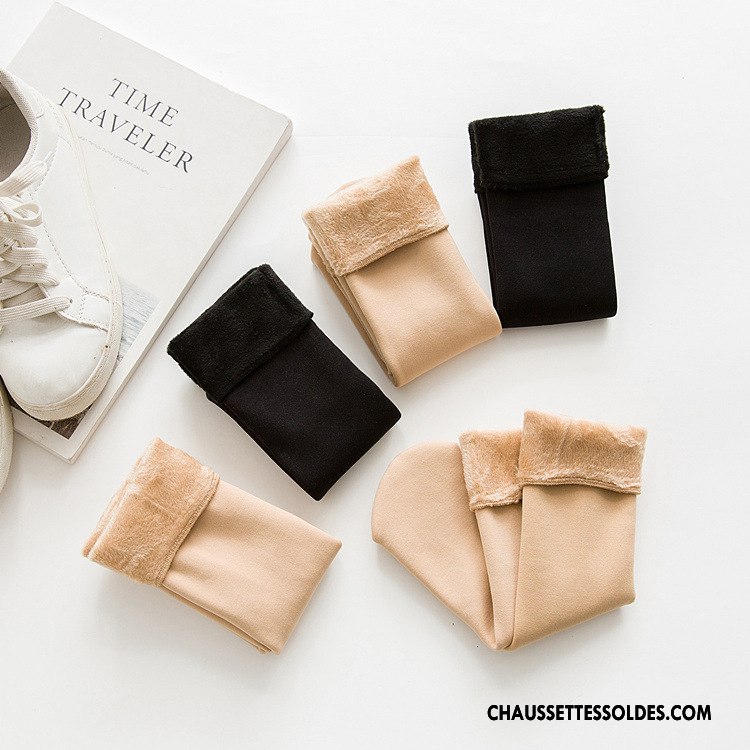 Chaussettes Mi Hautes Femme Le Nouveau Thermiques Milieu Plus De Velours Renforcé Hiver