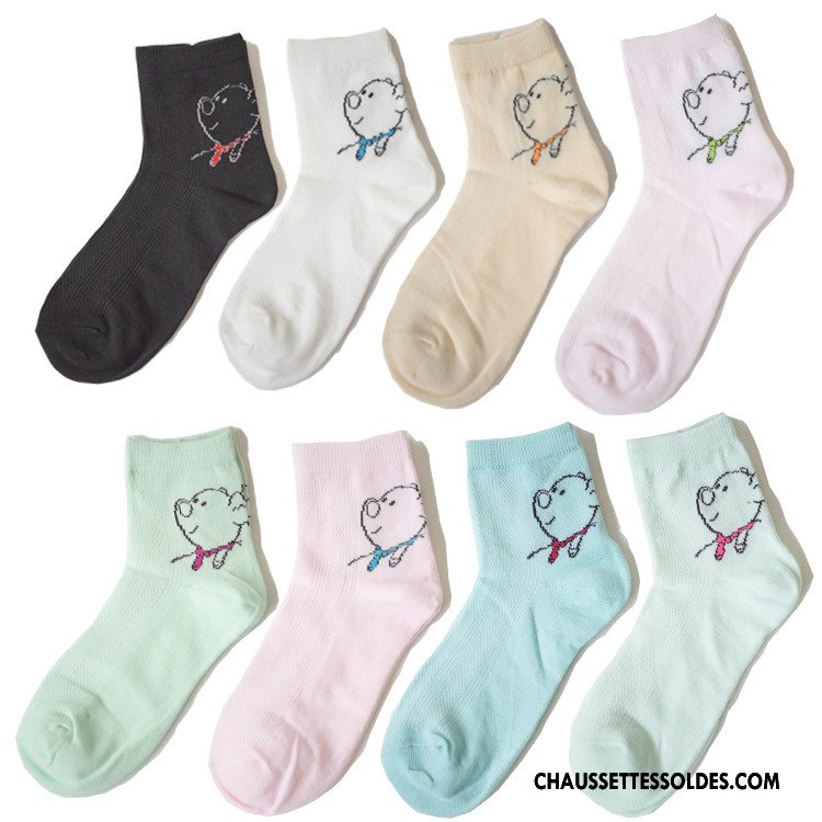 Chaussettes Mi Hautes Femme Livraison Gratuite Chaussettes En Coton Gros Nouvelles Arrivées Été 100% Coton Bleu