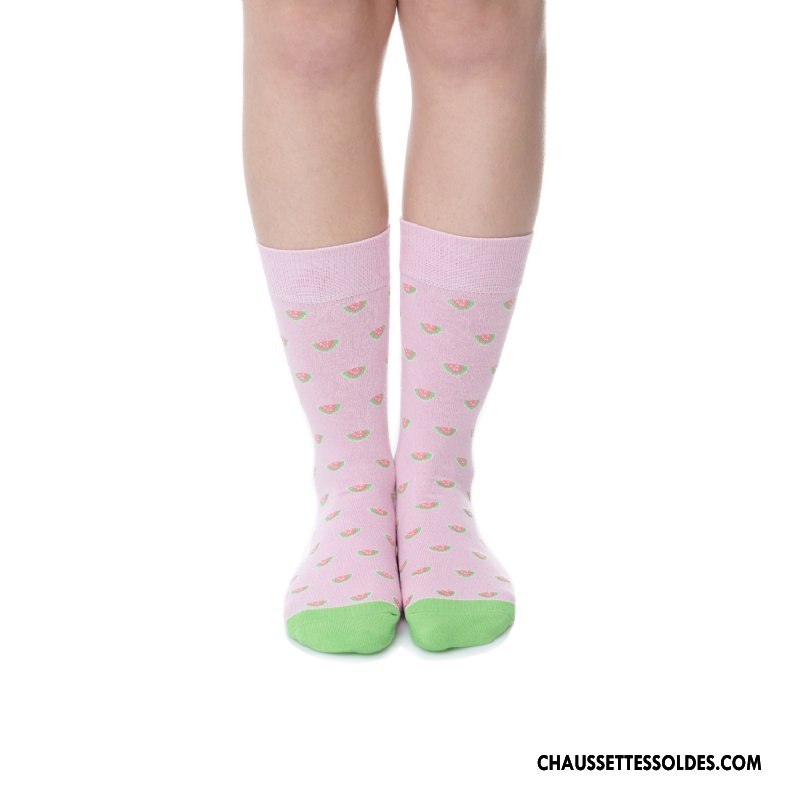 Chaussettes Mi Hautes Femme Lovers Britanique Homme Le Nouveau Hiver Long Stock Rose