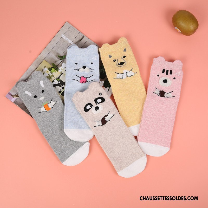 Chaussettes Mi Hautes Femme Manuel Absorber La Sueur Milieu Toutes Les Saisons Naturel Respirant Gris