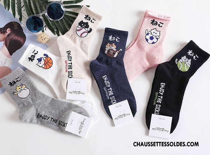 Chaussettes Mi Hautes Femme Petit Importer Long Stock Dame Gris