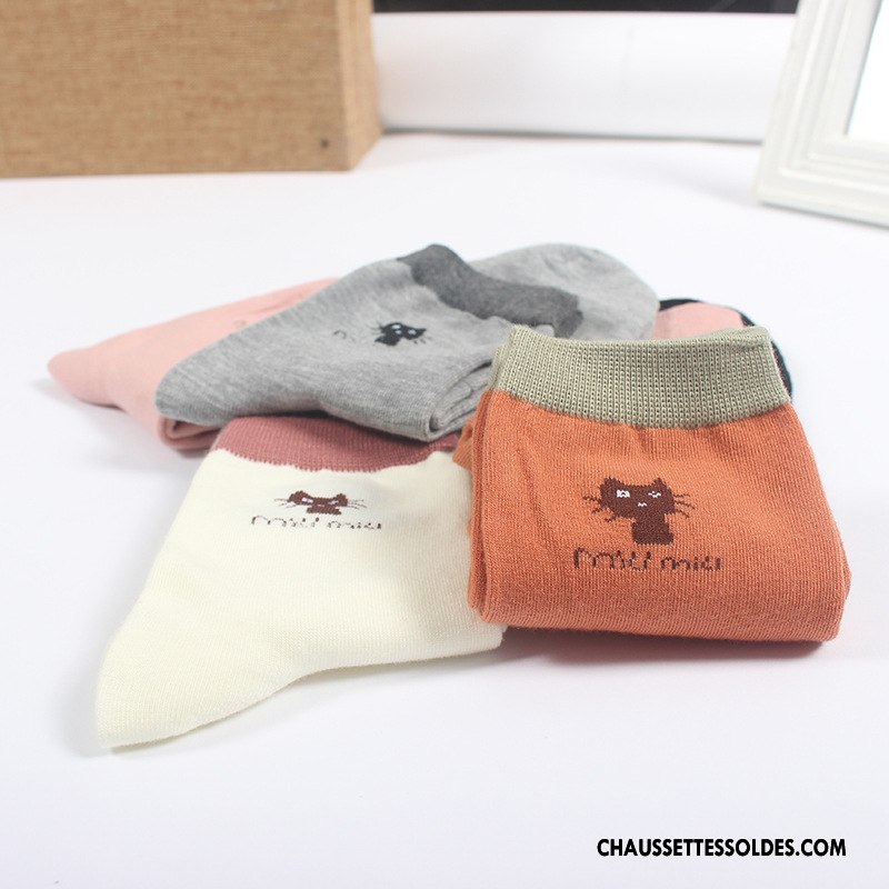Chaussettes Mi Hautes Femme Petit Marron / Brun