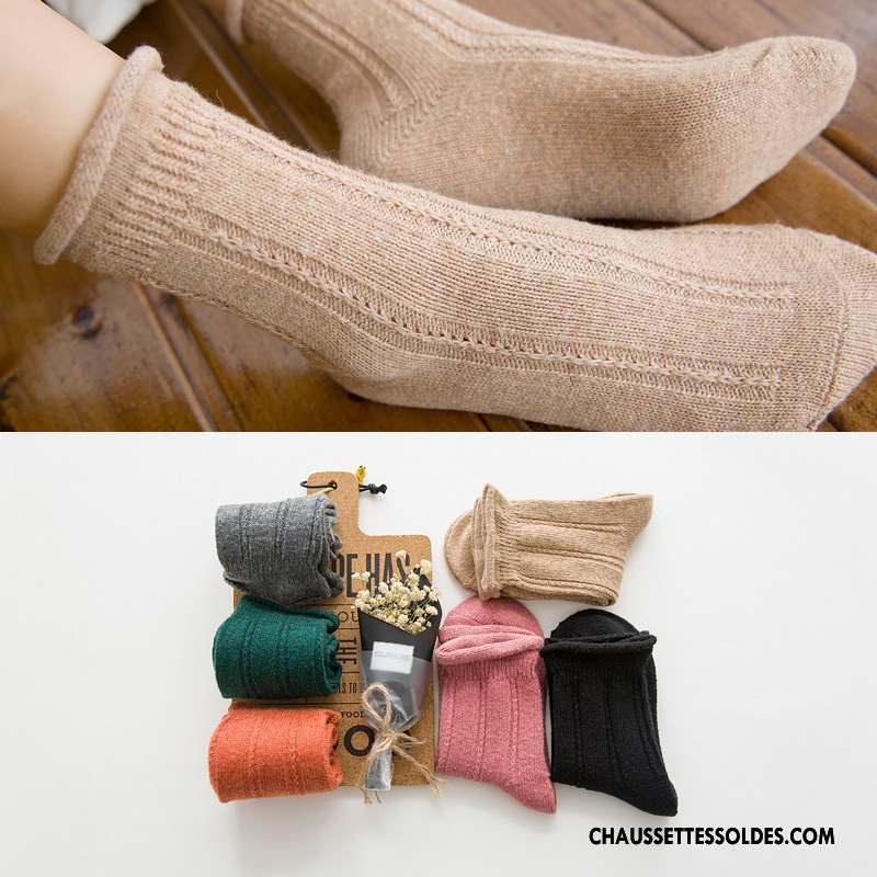 Chaussettes Mi Hautes Femme Renforcé Ourlet Hiver L'automne Enceintes