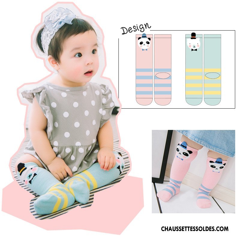 Chaussettes Mi Hautes Fille Bébé Charmant Dimensionnel Milieu Enfant Chapeau Bleu