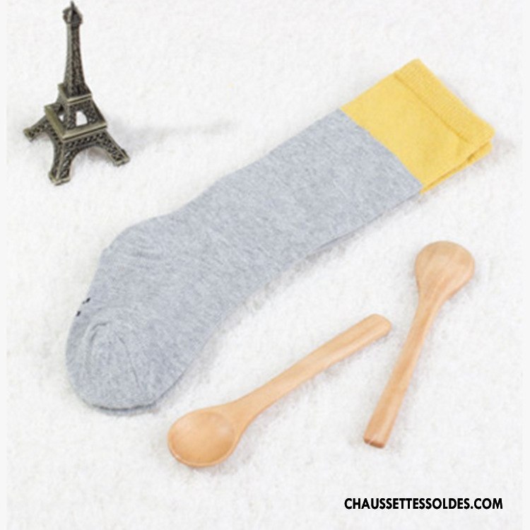 Chaussettes Mi Hautes Fille Bébé Coton Bio Enfant Femme Milieu Gris