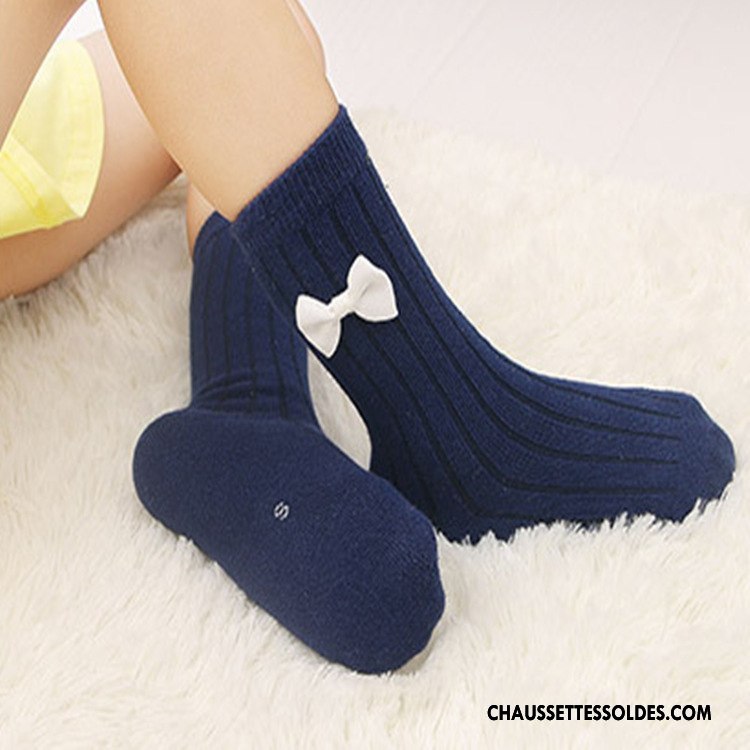 Chaussettes Mi Hautes Fille Bébé Milieu Printemps L'automne Danse Le Nouveau Bleu
