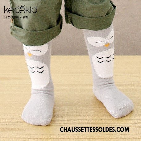 Chaussettes Mi Hautes Fille Charmant Milieu Le Nouveau Bébé Chaussettes En Coton Femme Gris