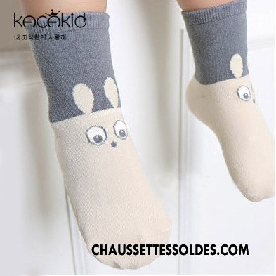 Chaussettes Mi Hautes Fille Chaussette Courte L'automne Dessin Animé Enfant Tous Les Assortis Le Nouveau Gris