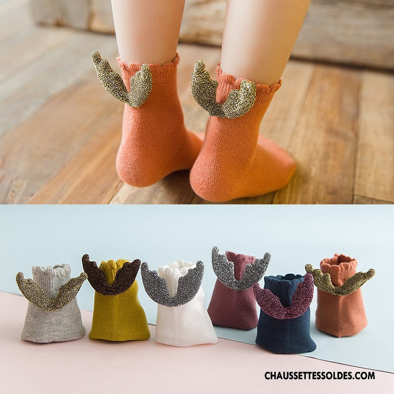 Chaussettes Mi Hautes Fille Chaussette Courte Le Nouveau Enfant Printemps Femme Tendance