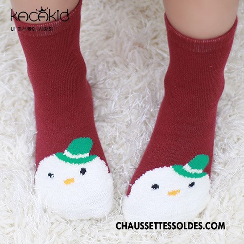 Chaussettes Mi Hautes Fille Chaussette Courte Noël Chaussettes En Coton Enfant Homme Le Nouveau Bordeaux