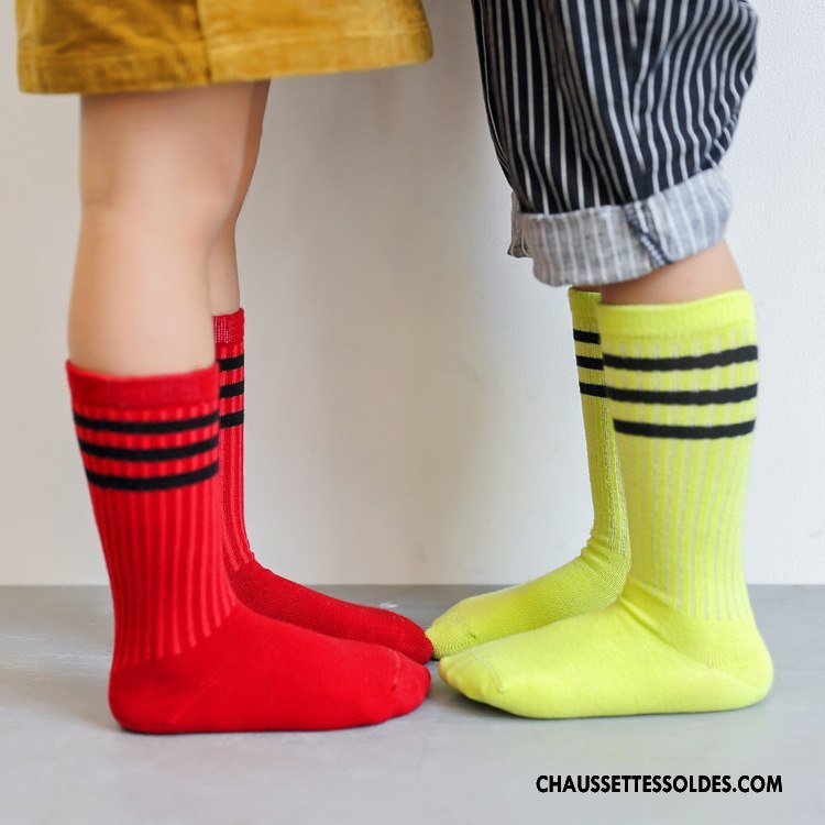 Chaussettes Mi Hautes Fille Enfant Chaussettes En Coton Milieu Vert