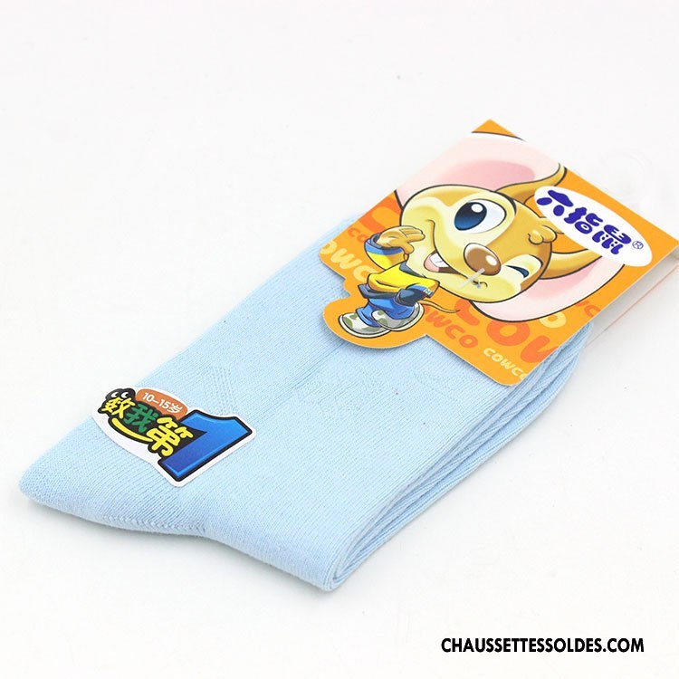 Chaussettes Mi Hautes Fille Enfant Le Nouveau Offre Spéciale Coton Bio L'automne Printemps Bleu
