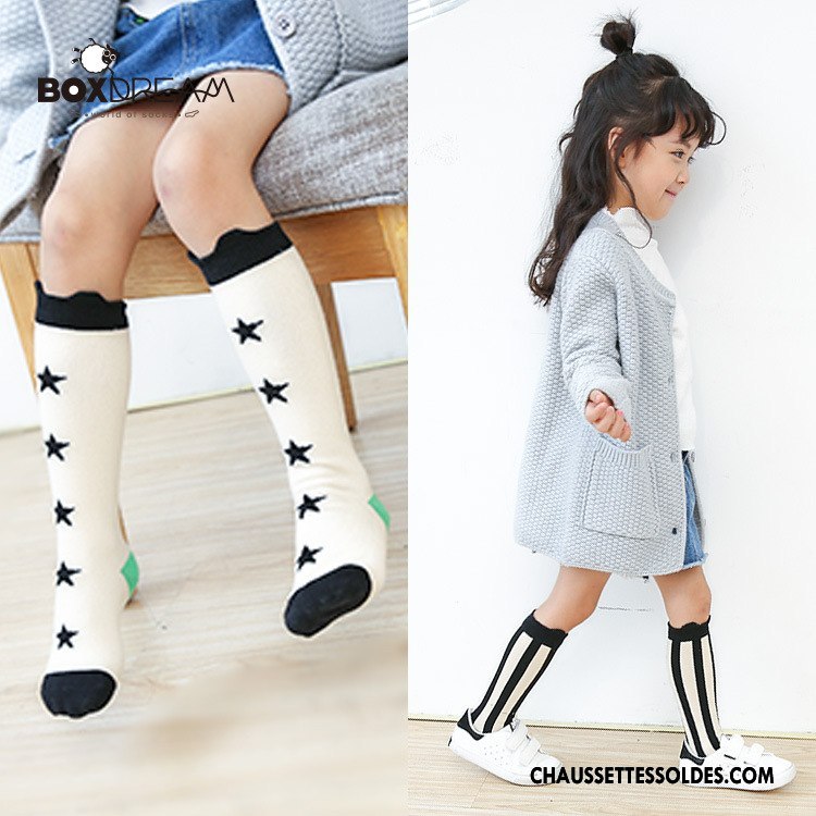 Chaussettes Mi Hautes Fille Enfant Milieu Homme Le Nouveau Beige Printemps Blanc