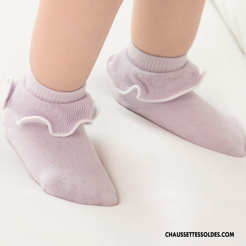 Chaussettes Mi Hautes Fille Femme L'automne Bébé Le Nouveau Printemps Courte Violet