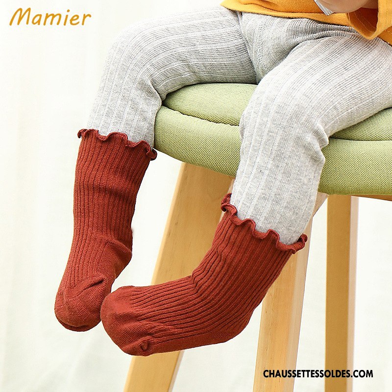 Chaussettes Mi Hautes Fille Femme Le Nouveau Bois Enfant Chaussette Courte Printemps Couleurs De Bonbons Marron / Brun