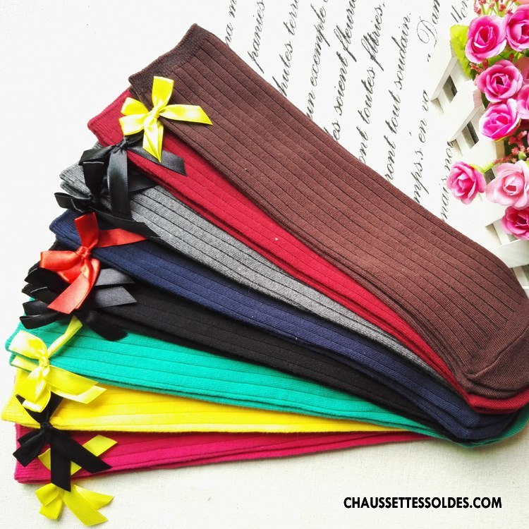 Chaussettes Mi Hautes Fille Femme Tous Les Assortis Printemps Enfant Coton Bio L'automne Marron