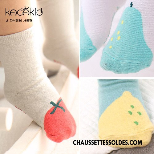 Chaussettes Mi Hautes Fille Fruit Bébé Homme Le Nouveau Charmant Chaussettes En Coton Blanc