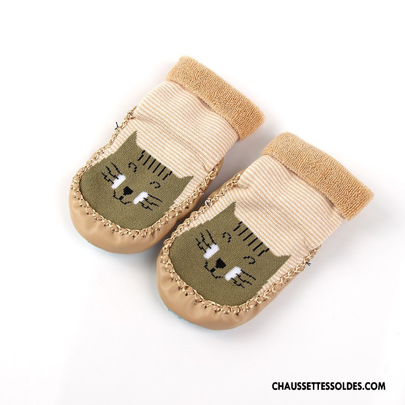 Chaussettes Mi Hautes Fille Hiver Le Nouveau Kaki Cuir Bébé Enfant