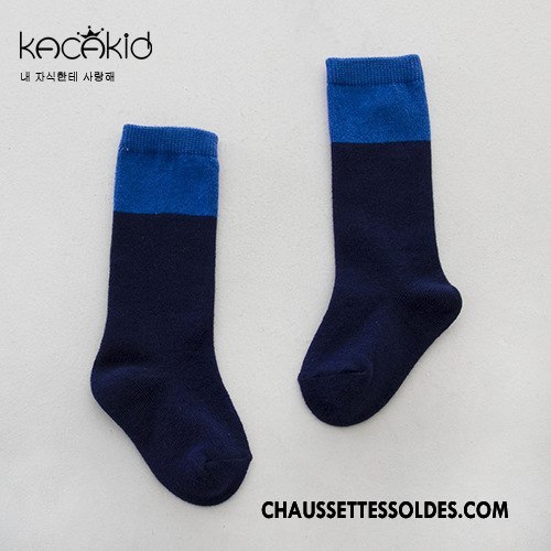 Chaussettes Mi Hautes Fille Homme Clearance À Vendre Tous Les Assortis Milieu Princesse Confortable Couleurs Mixtes Couleur De Contraste Bleu