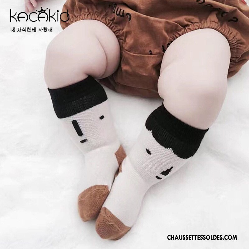 Chaussettes Mi Hautes Fille L'automne Printemps Le Nouveau 100% Coton Charmant Femme Blanc