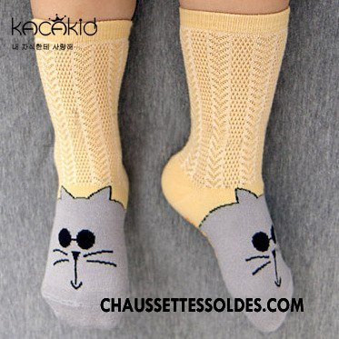 Chaussettes Mi Hautes Fille Le Nouveau Chaussette Courte Modèle Femme Bébé Homme Jaune