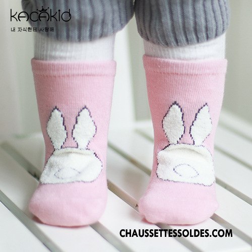 Chaussettes Mi Hautes Fille Le Nouveau Homme Enfant Hiver L'automne 100% Coton Rose