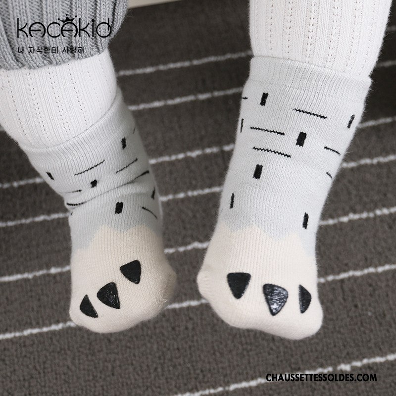 Chaussettes Mi Hautes Fille Le Nouveau Patte Terry L'automne Bébé Homme Gris