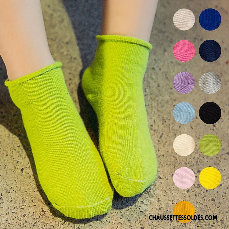 Chaussettes Mi Hautes Fille Matelassé Bébé Bouche Libre 100% Coton Enfant Ourlet Pure Vert