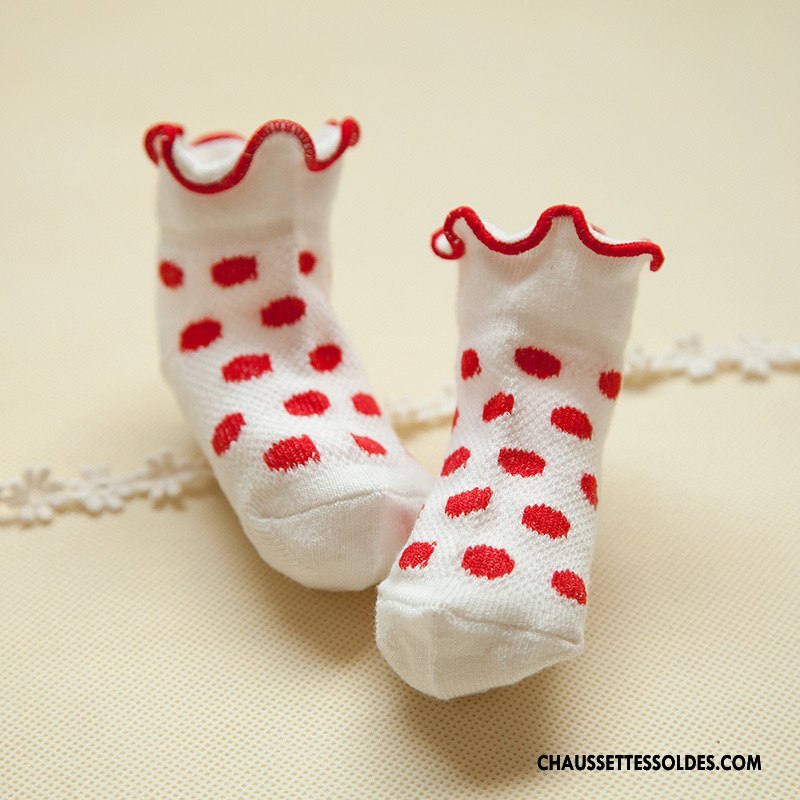 Chaussettes Mi Hautes Fille Matelassé Bébé Princesse Engrener Été Le Nouveau Blanc