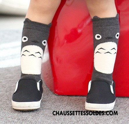 Chaussettes Mi Hautes Fille Milieu Femme Printemps Enfant Homme Charmant Gris Foncé