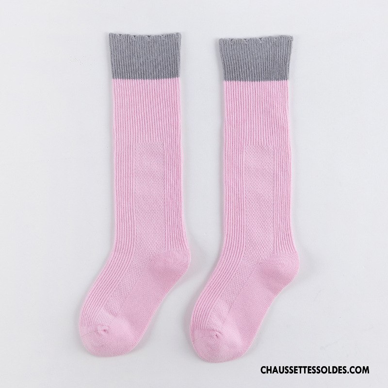 Chaussettes Mi Hautes Fille Nouvelles Arrivées Manuel Longue Dentelle Matelassé Milieu Rose