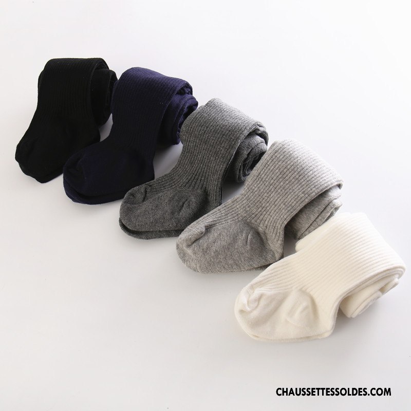 Chaussettes Mi Hautes Fille Printemps Beige Enfant Coton Bio L'automne Guêtres Leggings Blanc