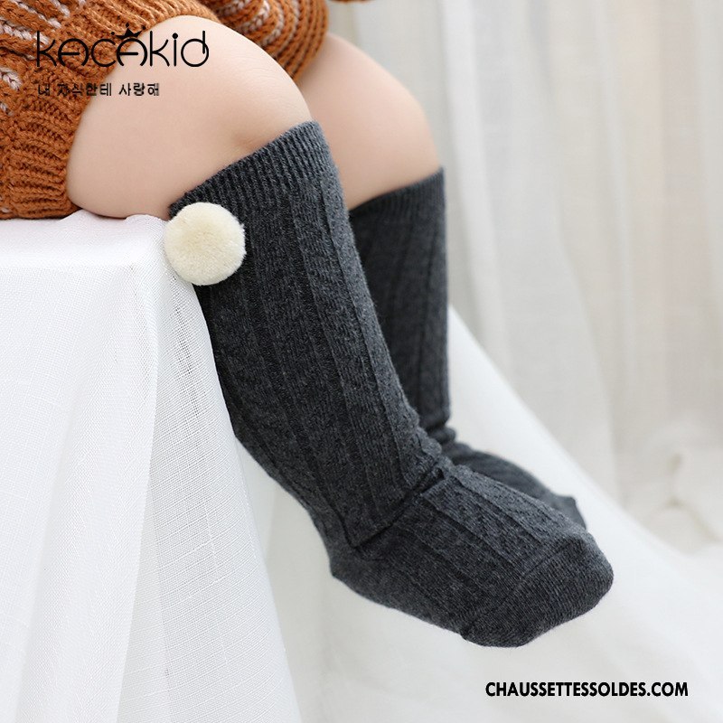 Chaussettes Mi Hautes Fille Printemps Le Nouveau Peluche Homme Charmant Petit Gris