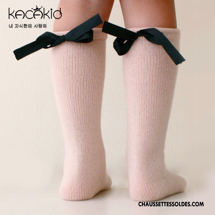 Chaussettes Mi Hautes Fille Printemps Milieu Danse Perle Enfant Bébé Rose