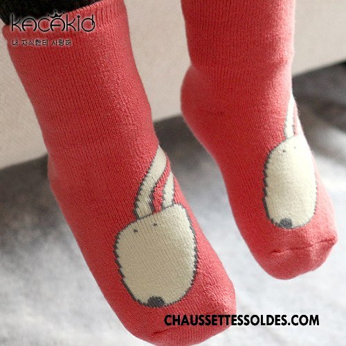 Chaussettes Mi Hautes Fille Renard Hiver Le Nouveau Terry Dessin Animé L'automne Rouge