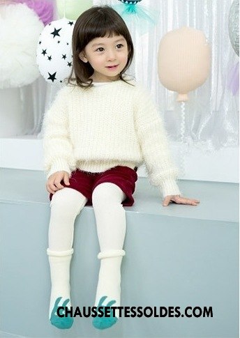 Chaussettes Mi Hautes Fille Renforcé Petit Bouche Libre Bébé Terry Cheveux De Lapin Blanc