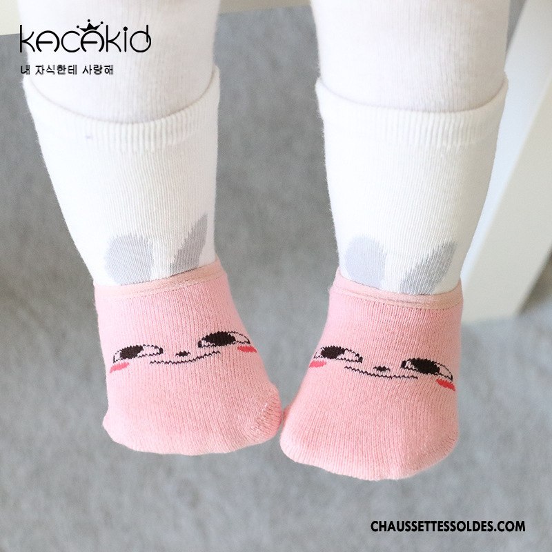 Chaussettes Mi Hautes Fille Terry Ensemble Milieu Chaussette Basse Coupée Dessin Animé Enfant Rose