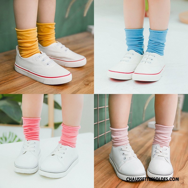 Chaussettes Mi Hautes Fille Très Mince Enfant Matelassé Chaussette De Noël Velours Femme Pure Bleu