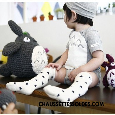 Chaussettes Mi Hautes Fille Étoile 100% Coton Nouvelles Arrivées Milieu L'automne Enfant Blanc