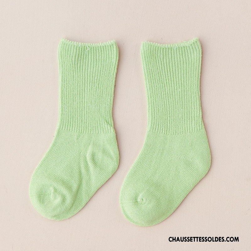 Chaussettes Mi Hautes Garçon Bouche Libre Printemps Bambou Fibre L'automne Bébé Vert
