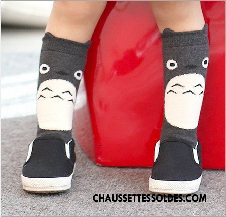 Chaussettes Mi Hautes Garçon Bébé Charmant Homme Milieu Printemps 100% Coton Gris Foncé