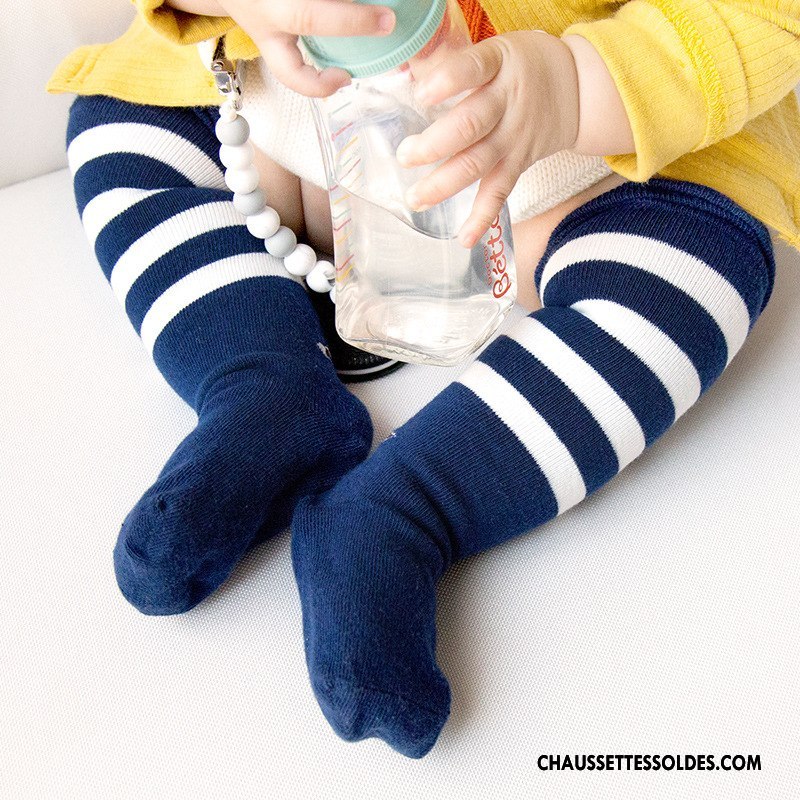 Chaussettes Mi Hautes Garçon Bébé L'automne Matelassé Le Nouveau Mince Hiver Bleu