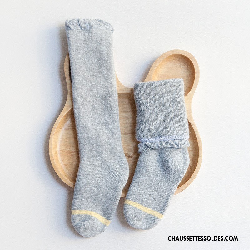 Chaussettes Mi Hautes Garçon Bébé Renforcé Dentelle 100% Coton Bouche Libre Enfant Gris