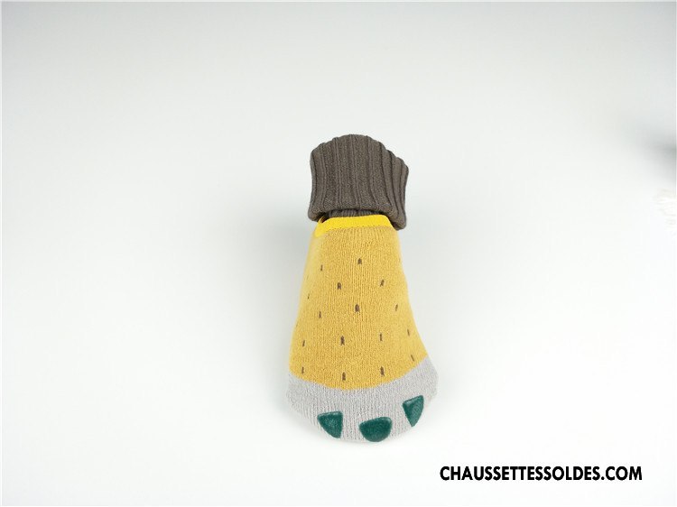Chaussettes Mi Hautes Garçon Enfant Antidérapant Renforcé Terry Le Nouveau Hiver Or