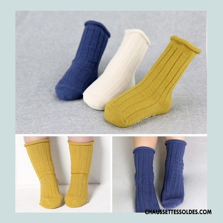 Chaussettes Mi Hautes Garçon Enfant Bouche Libre Bébé Printemps Rayé L'automne Bleu