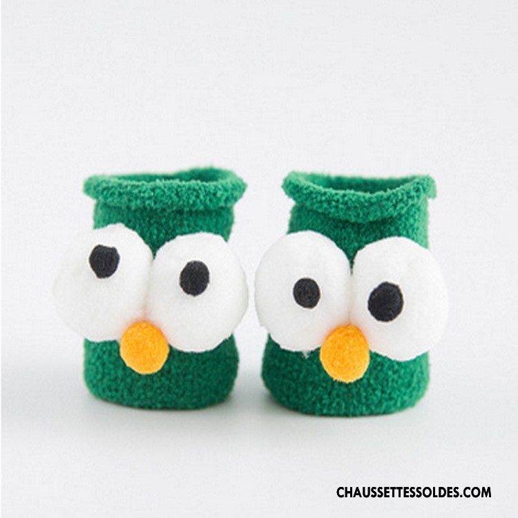 Chaussettes Mi Hautes Garçon Enfant Thermiques Le Nouveau Charmant Gros Créatif Vert