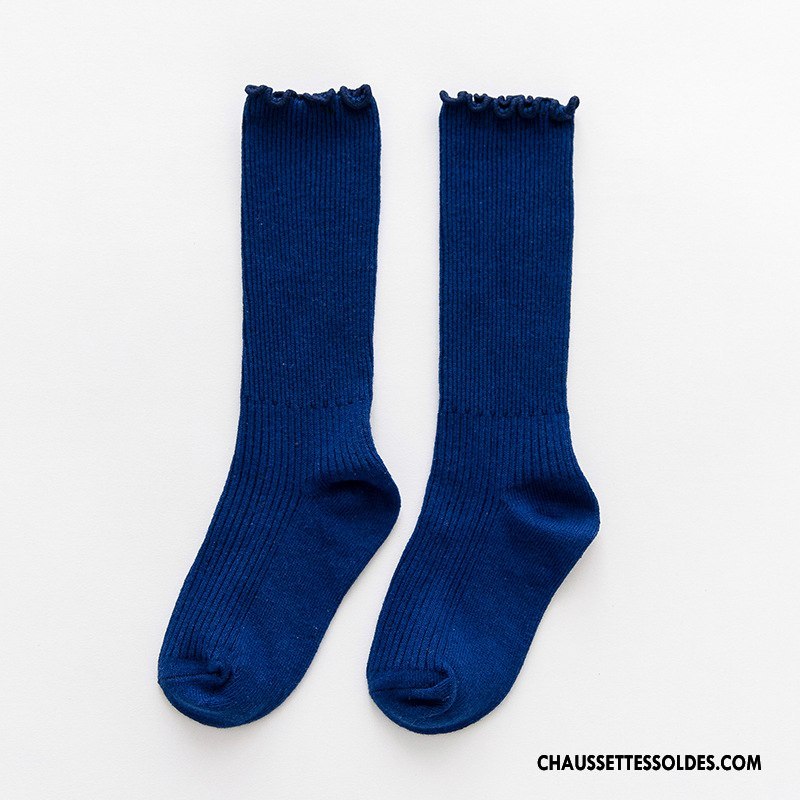 Chaussettes Mi Hautes Garçon Femme Bois Le Nouveau Été Bébé Enfant Bleu