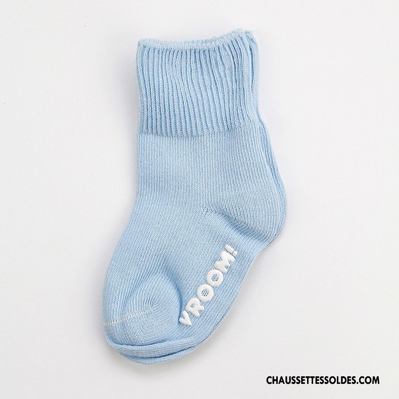 Chaussettes Mi Hautes Garçon Fluide Doux Coton Bio Bouche Libre Charmant Enfant Papillon Bleu