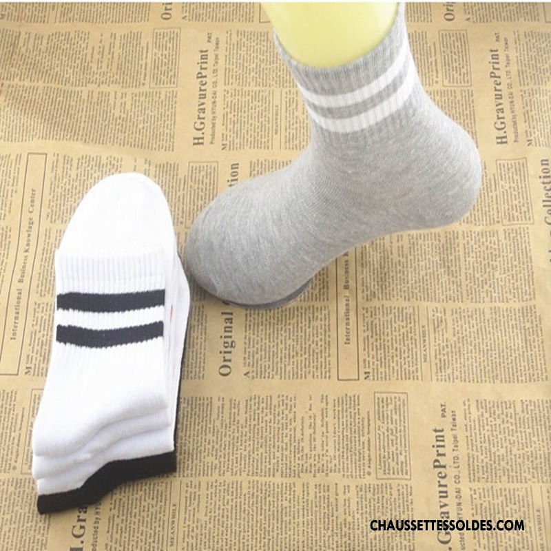 Chaussettes Mi Hautes Garçon L'automne Enfant Coton Bio 100% Coton Tous Les Assortis Femme Blanc Gris