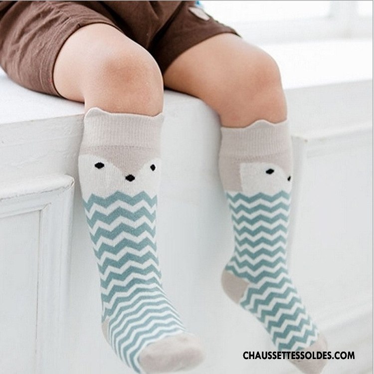 Chaussettes Mi Hautes Garçon Longue Milieu Animal Le Nouveau Enfant Chaussettes En Coton Bleu